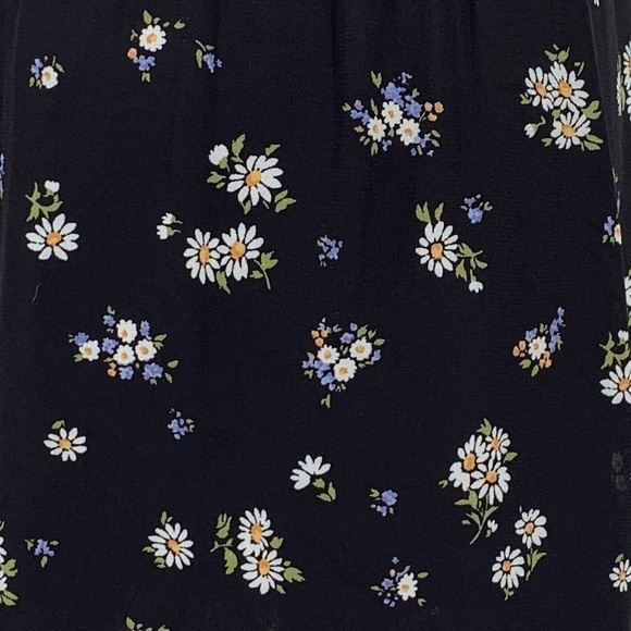 Reformation Silvia floral-print mini black floral ruffle smock fitted sun dress - Picture 11 of 16